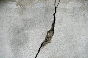 Crack in the concrete
