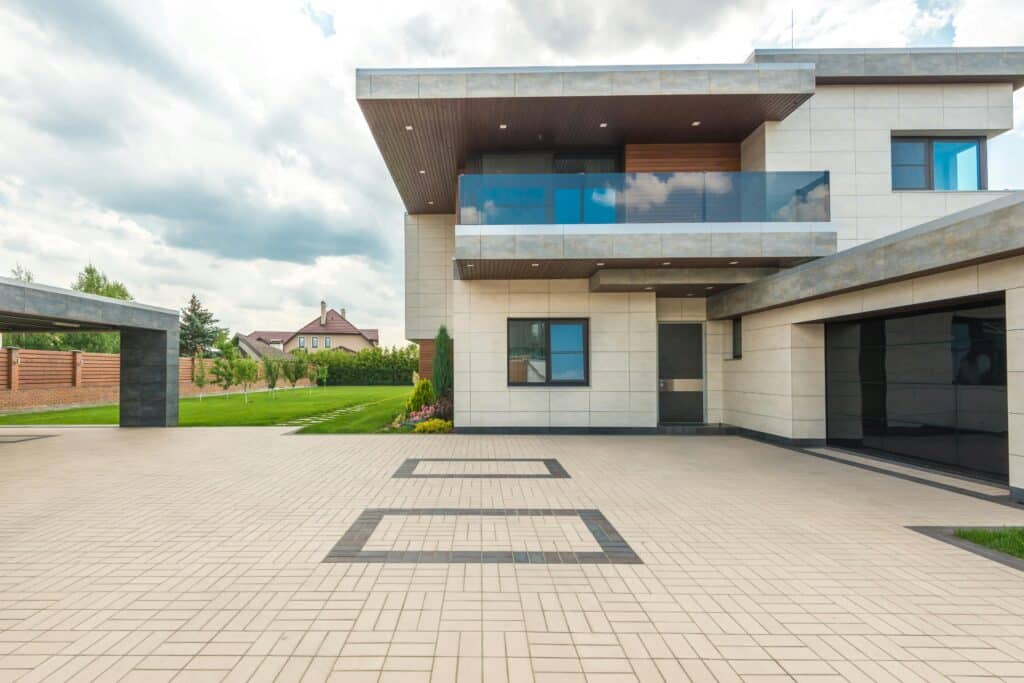 House with the driveway